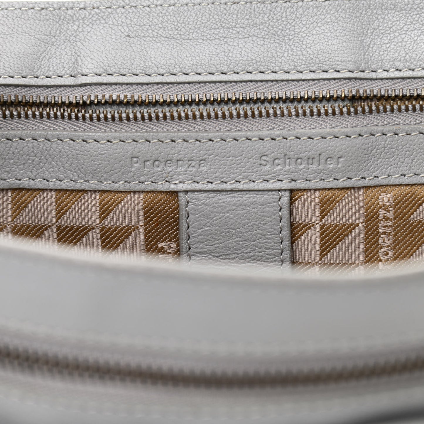 Lambskin Medium PS1 Satchel Concrete Grey