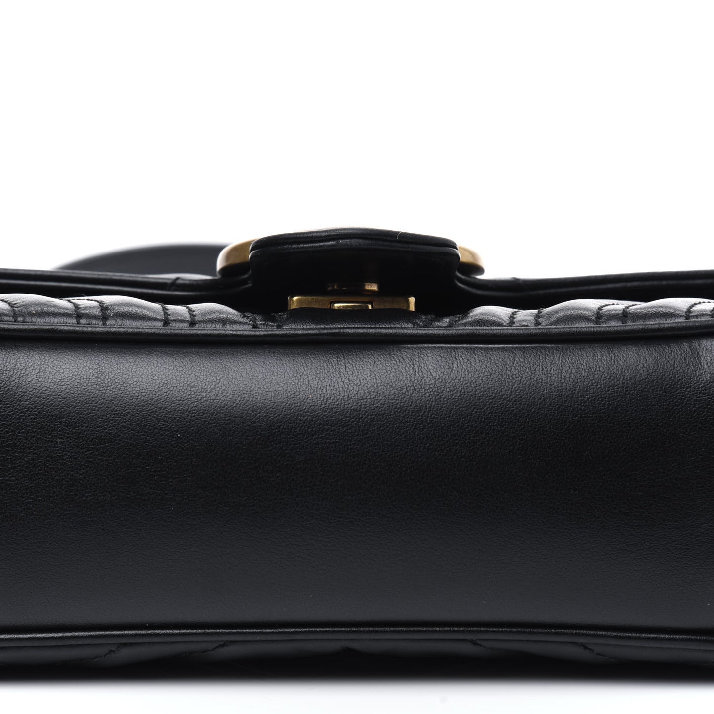Calfskin Matelasse Mini GG Marmont Shoulder Bag Black