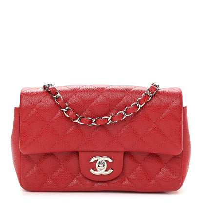 Chanel Caviar Quilted Mini Rectangular Flap Red 1 of 9
