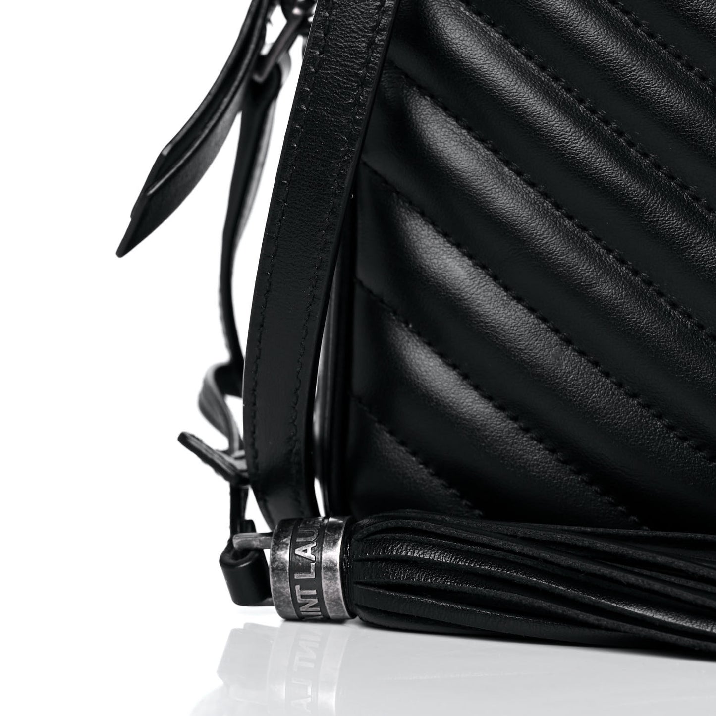 Calfskin Matelasse Monogram Lou Camera Bag Black