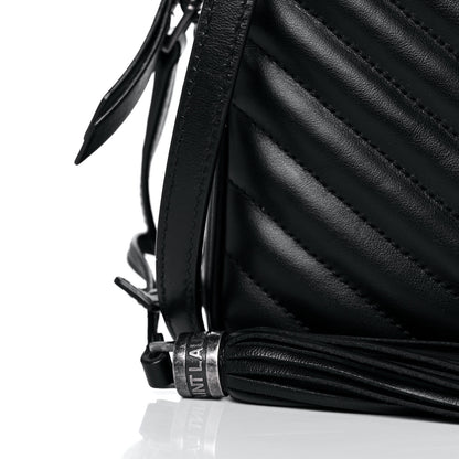 Saint Laurent Calfskin Matelasse Monogram Lou Camera Bag Black 9 of 18