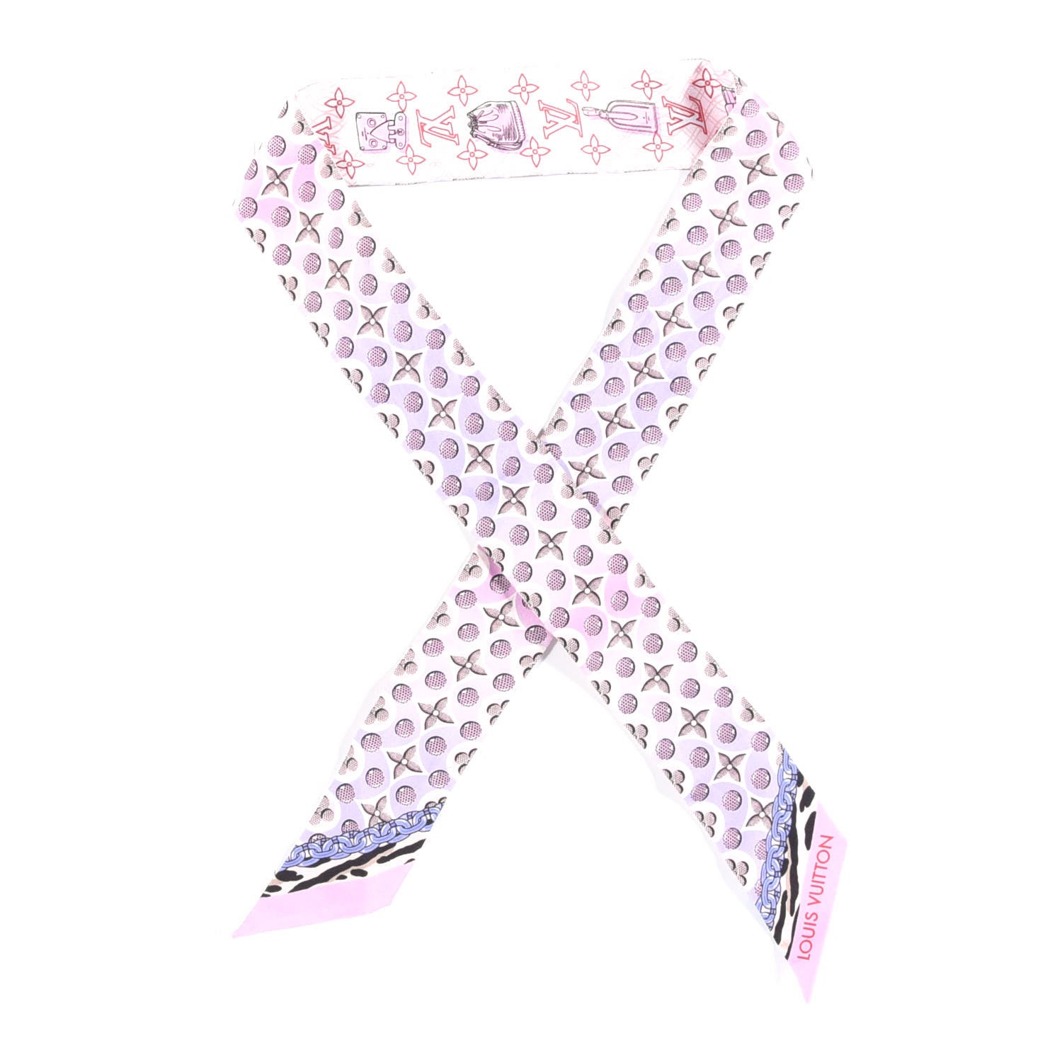 Louis Vuitton Silk Monogram Bubblegram BB Bandeau Blush 1 of 3