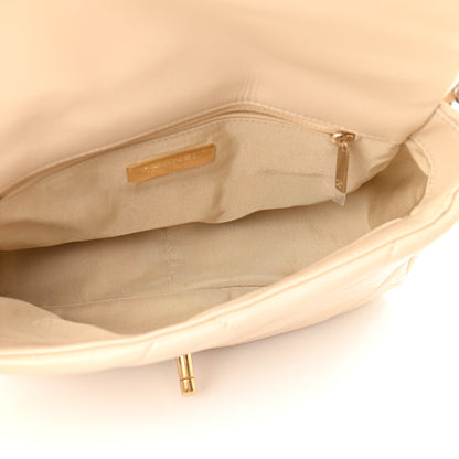 Chanel Lambskin Quilted Medium Chanel 19 Flap Beige 5 of 9
