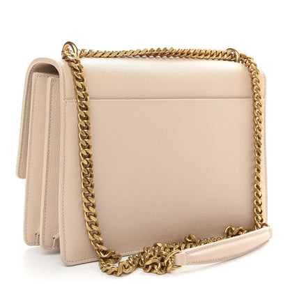 Saint Laurent Calfskin Medium Monogram Sunset Dark Beige 3 of 8