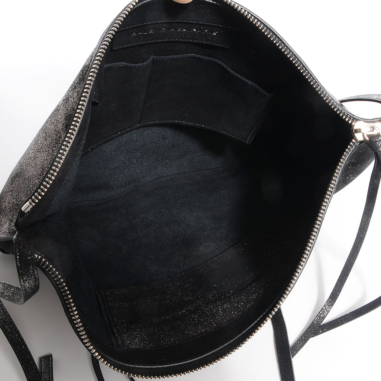 Metallic Calfskin Milkyway Ligne Papier Messenger Black