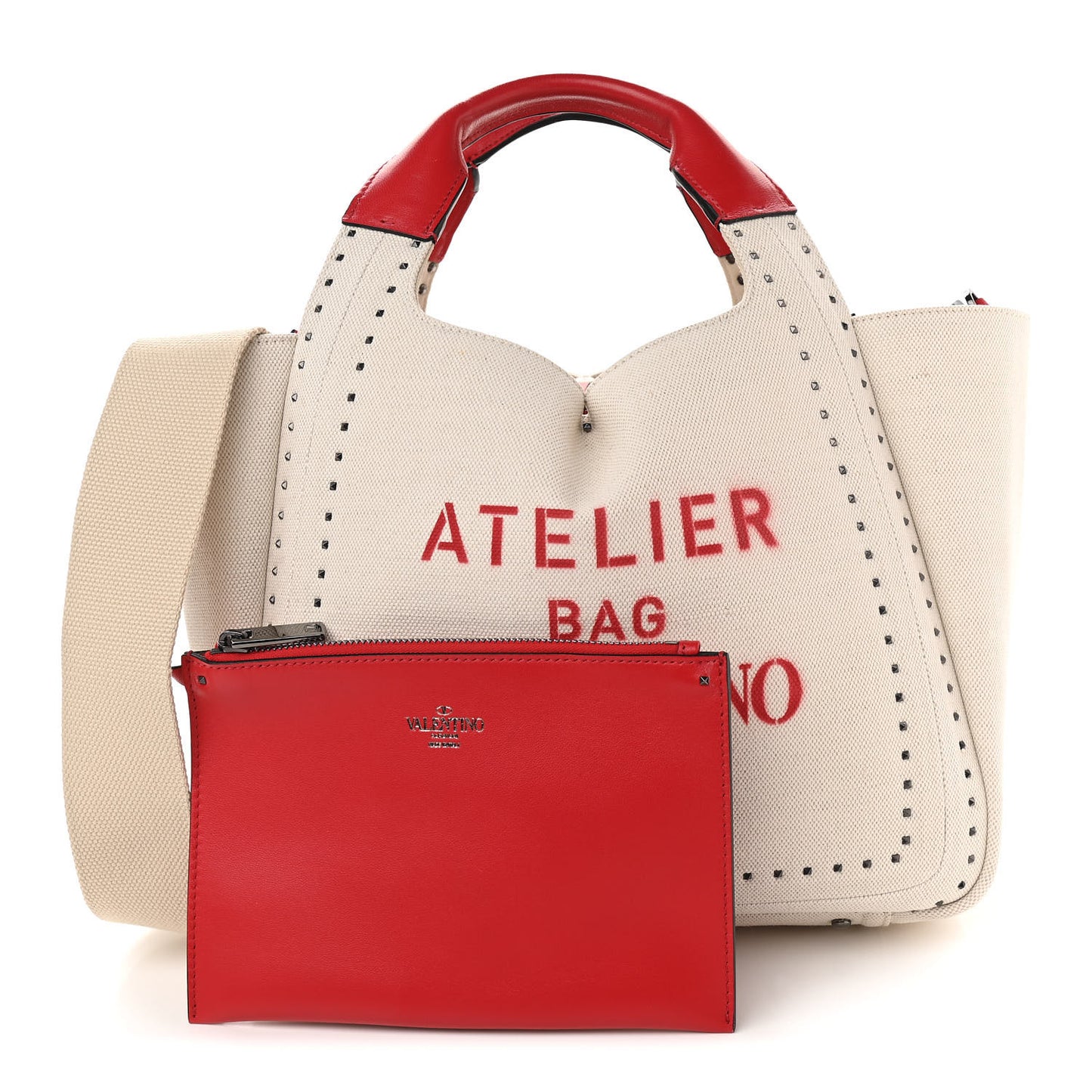 Canvas Atelier 01 Metal Stitch Edition Medium Tote Bag Naturale
