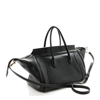 Celine Supple Shiny Lambskin Luggage Black 3 of 10