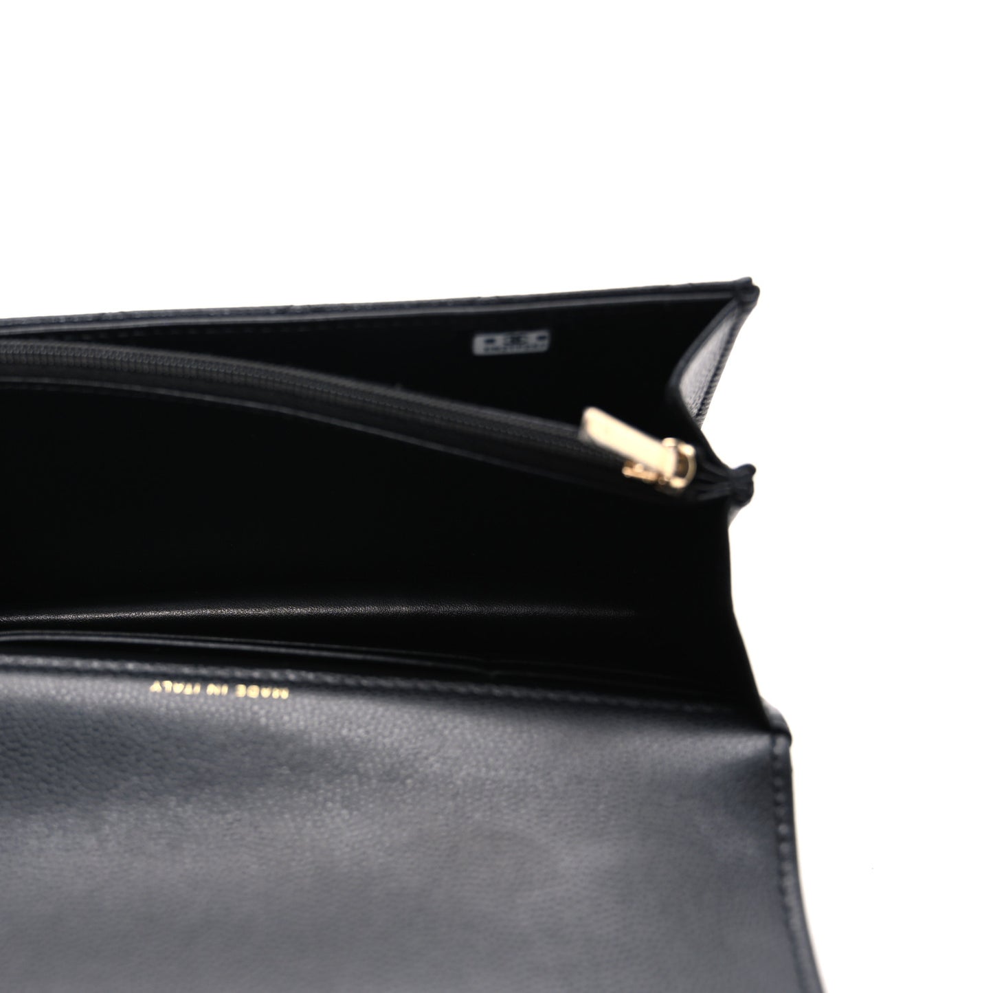 Caviar Quilted Trendy Handle Clutch With Chain Black