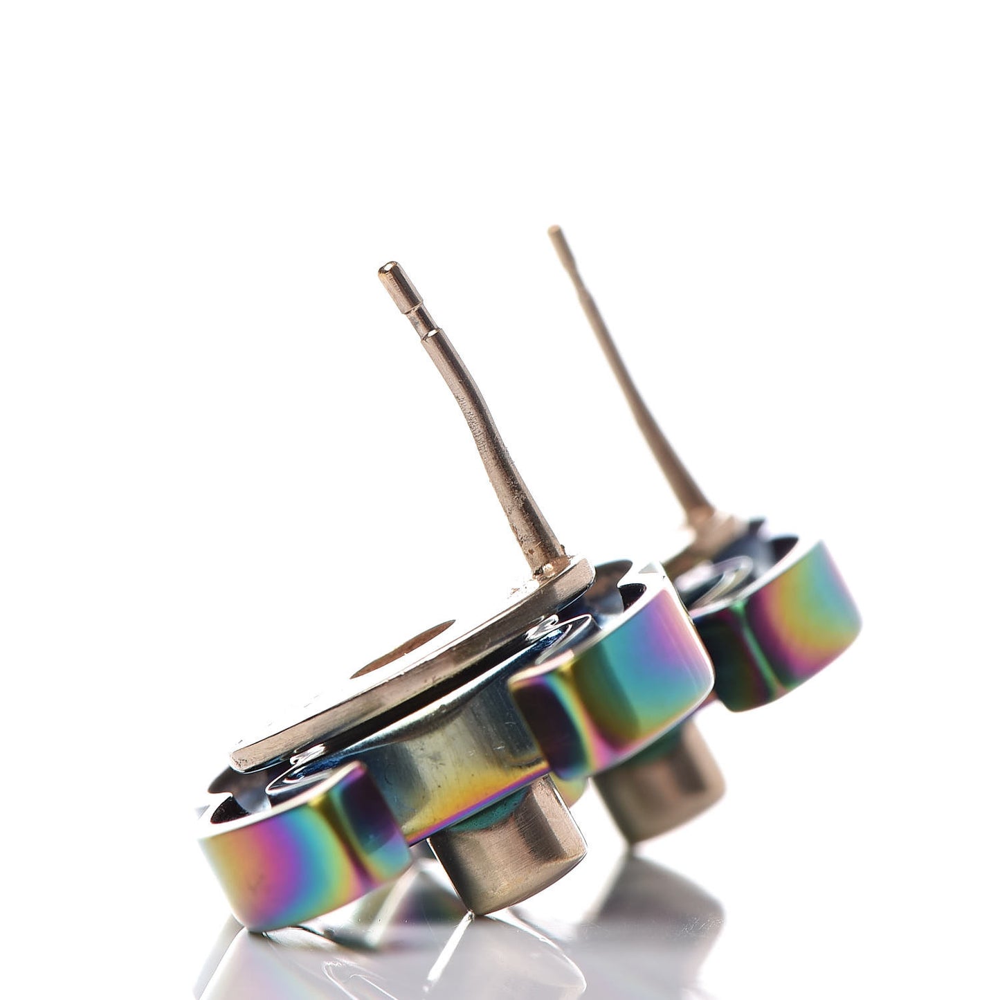 CC Turnlock Interchangeable Earrings Gold Iridescent