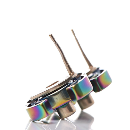 Chanel CC Turnlock Interchangeable Earrings Gold Iridescent 6 of 7