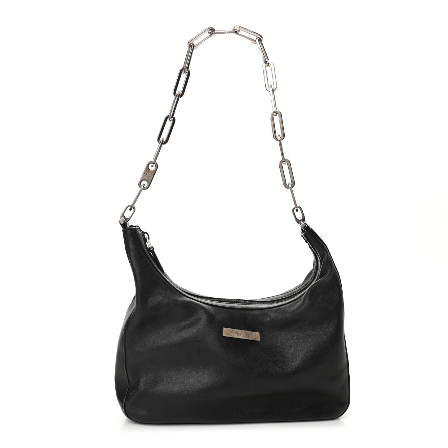 Calfskin Chain Shoulder Bag Black