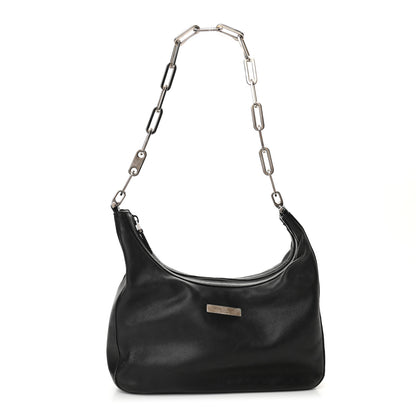Gucci Calfskin Chain Shoulder Bag Black 1 of 10
