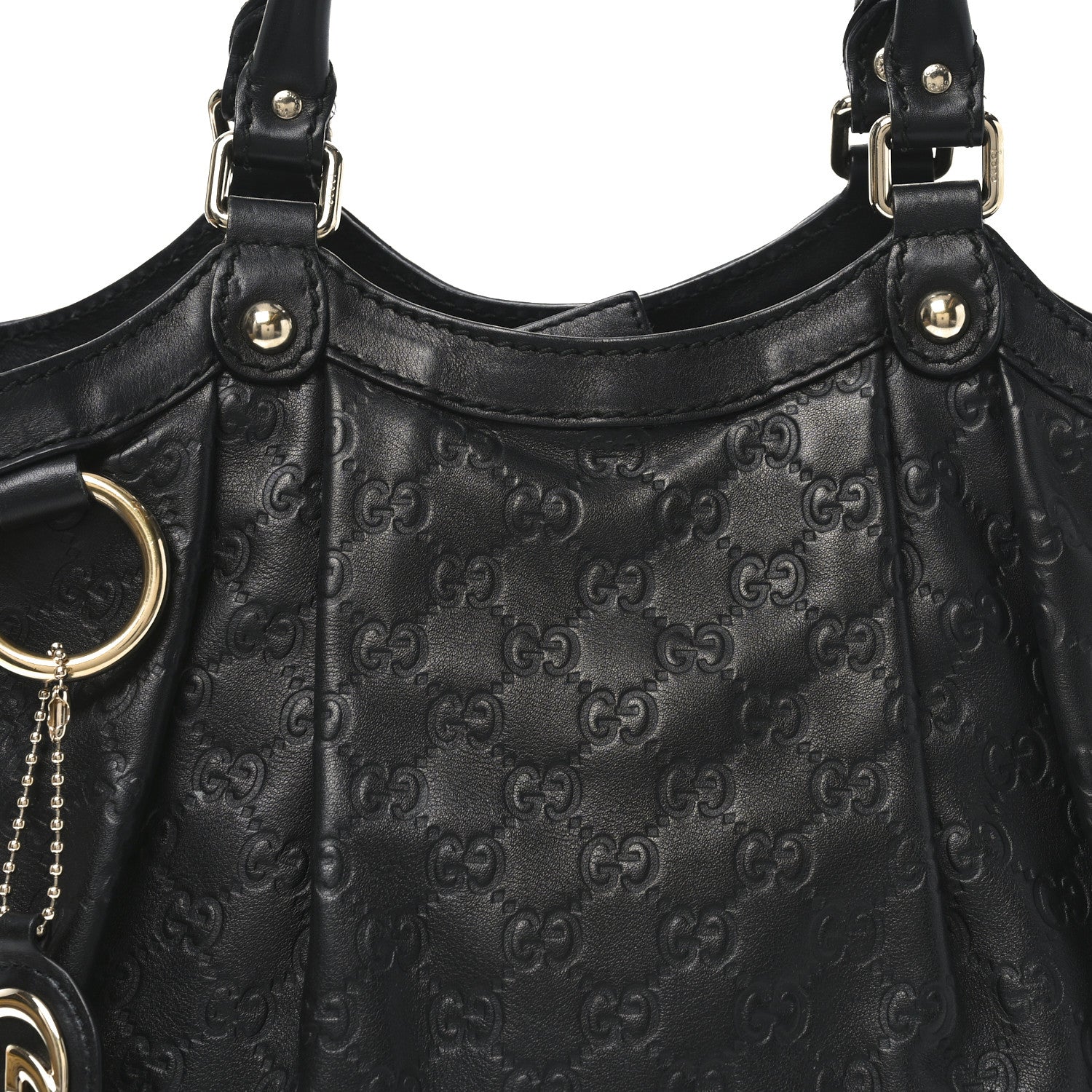 Gucci Guccissima Medium Sukey Tote Black 8 of 10