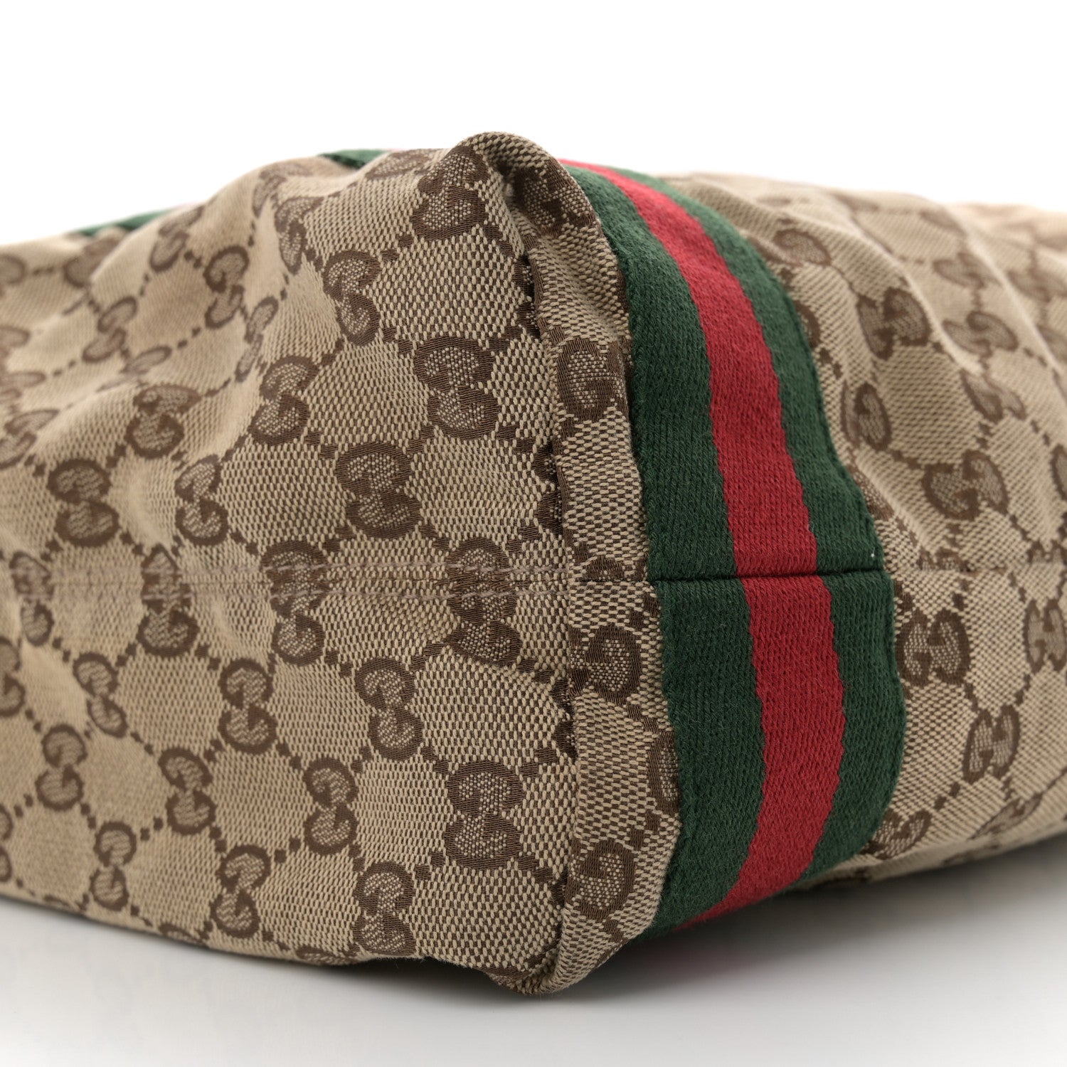 Gucci GG Monogram Medium Web Handle Vertical Tote Bag Dark Brown 9 of 10