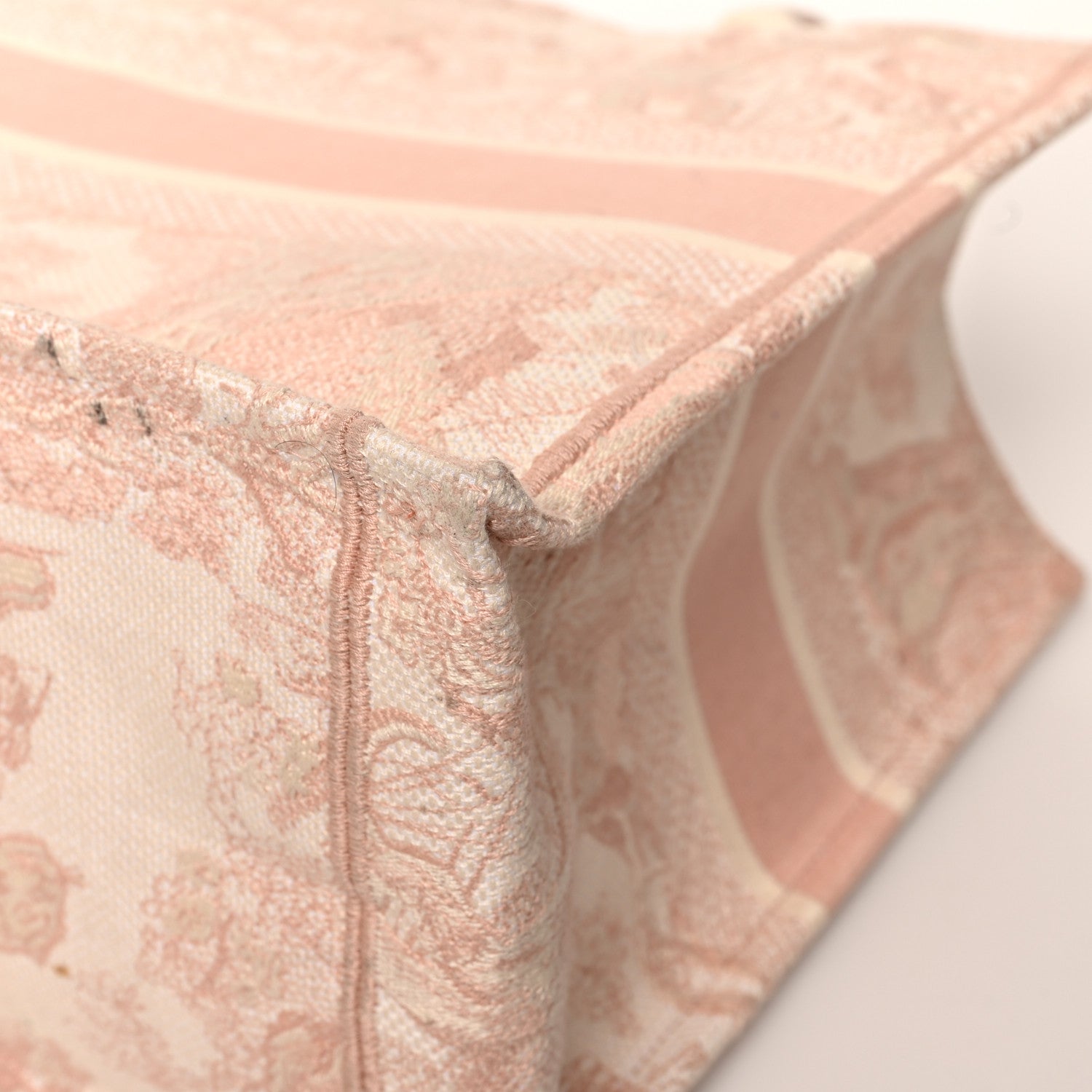 Christian Dior Canvas Toile De Jouy Embroidered Medium Book Tote Pink 11 of 14