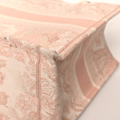 Christian Dior Canvas Toile De Jouy Embroidered Medium Book Tote Pink 11 of 14