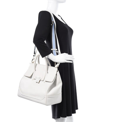Versace Calfskin Large Palazzo Empire Bag White 2 of 10