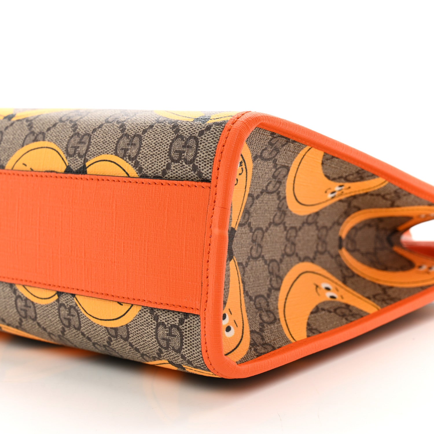 Gucci GG Supreme Monogram Banana Childrens Tote Beige Ebony Multicolor Carrot Orange 10 of 10