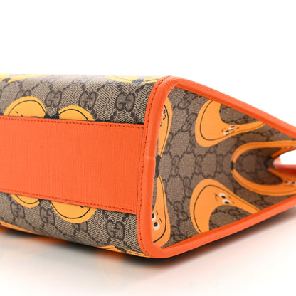 Gucci GG Supreme Monogram Banana Childrens Tote Beige Ebony Multicolor Carrot Orange 10 of 10
