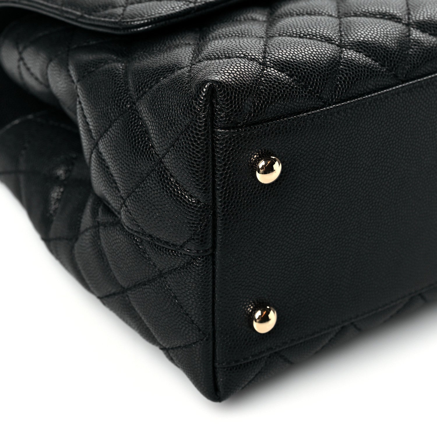 Chanel Caviar Quilted Small Coco Handle Flap Black 9 of 11