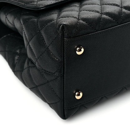 Chanel Caviar Quilted Small Coco Handle Flap Black 9 of 11