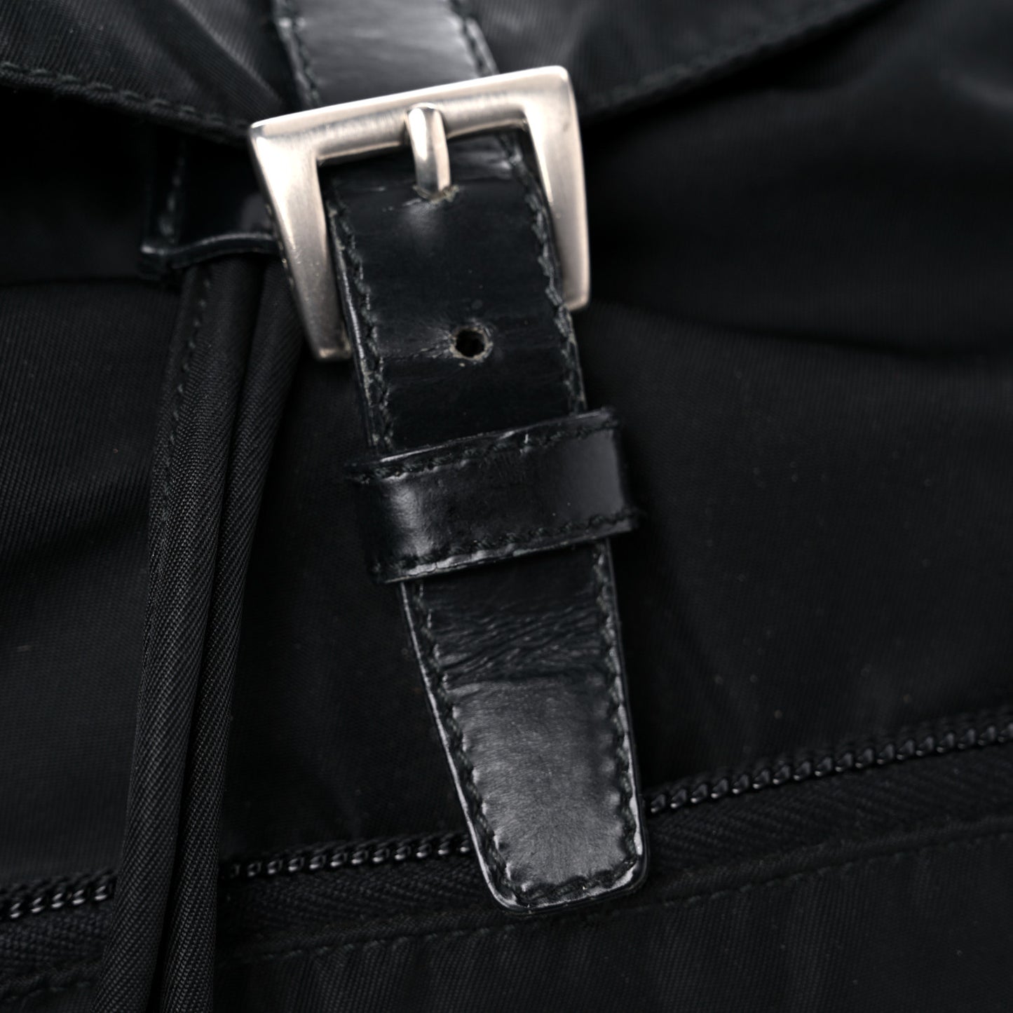 Nylon Vela Mini Cinch Backpack Black