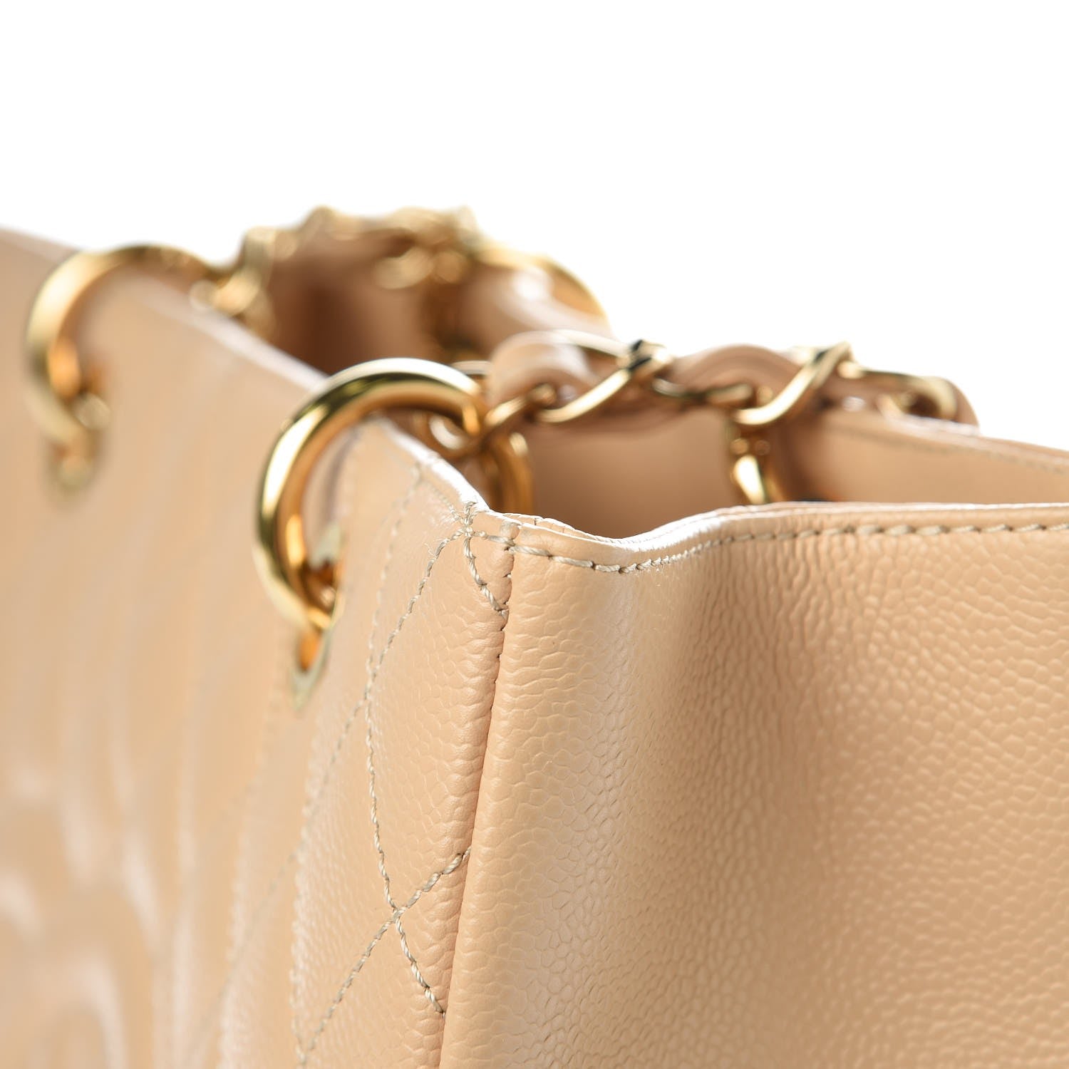 Chanel Caviar Quilted Grand Shopping Tote GST Beige Clair 10 of 16