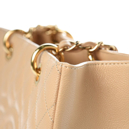 Chanel Caviar Quilted Grand Shopping Tote GST Beige Clair 10 of 16