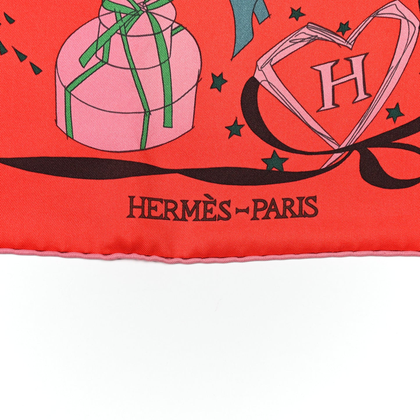 Silk Le Bal Masque Scarf 70 Rouge Vif Vieux Rose Jaune