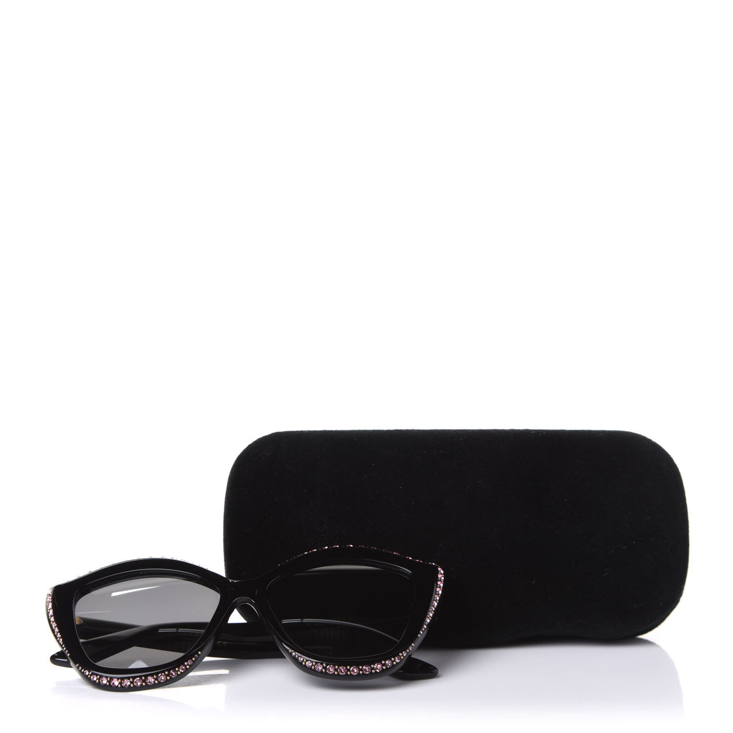 Gucci Crystal Cat Eye Sunglasses GG0118S Black 8 of 8