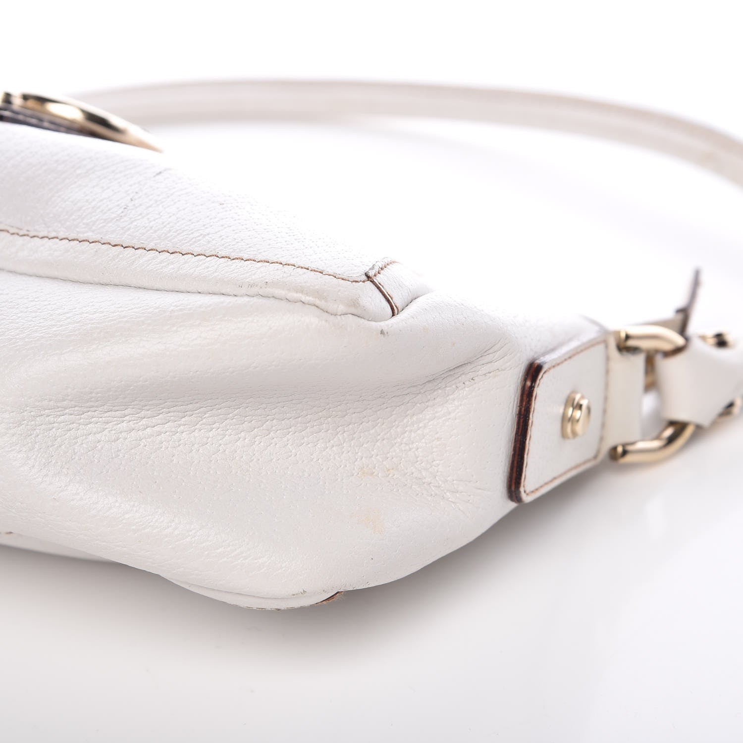 Gucci Calfskin D Ring Abbey Pochette White 14 of 17