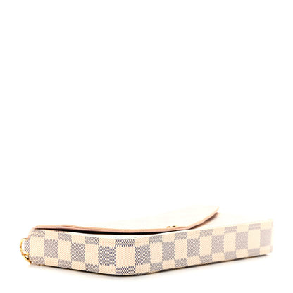 Louis Vuitton Damier Azur Pochette Felicie Chain Wallet Rose Ballerine 5 of 15
