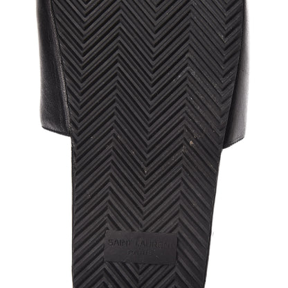 Saint Laurent Lambskin Joan Slide Sandals 39 Black 14 of 14