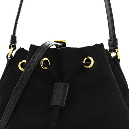 Prada Re-Nylon Duet Drawstring Shoulder Bag Black 7 of 10