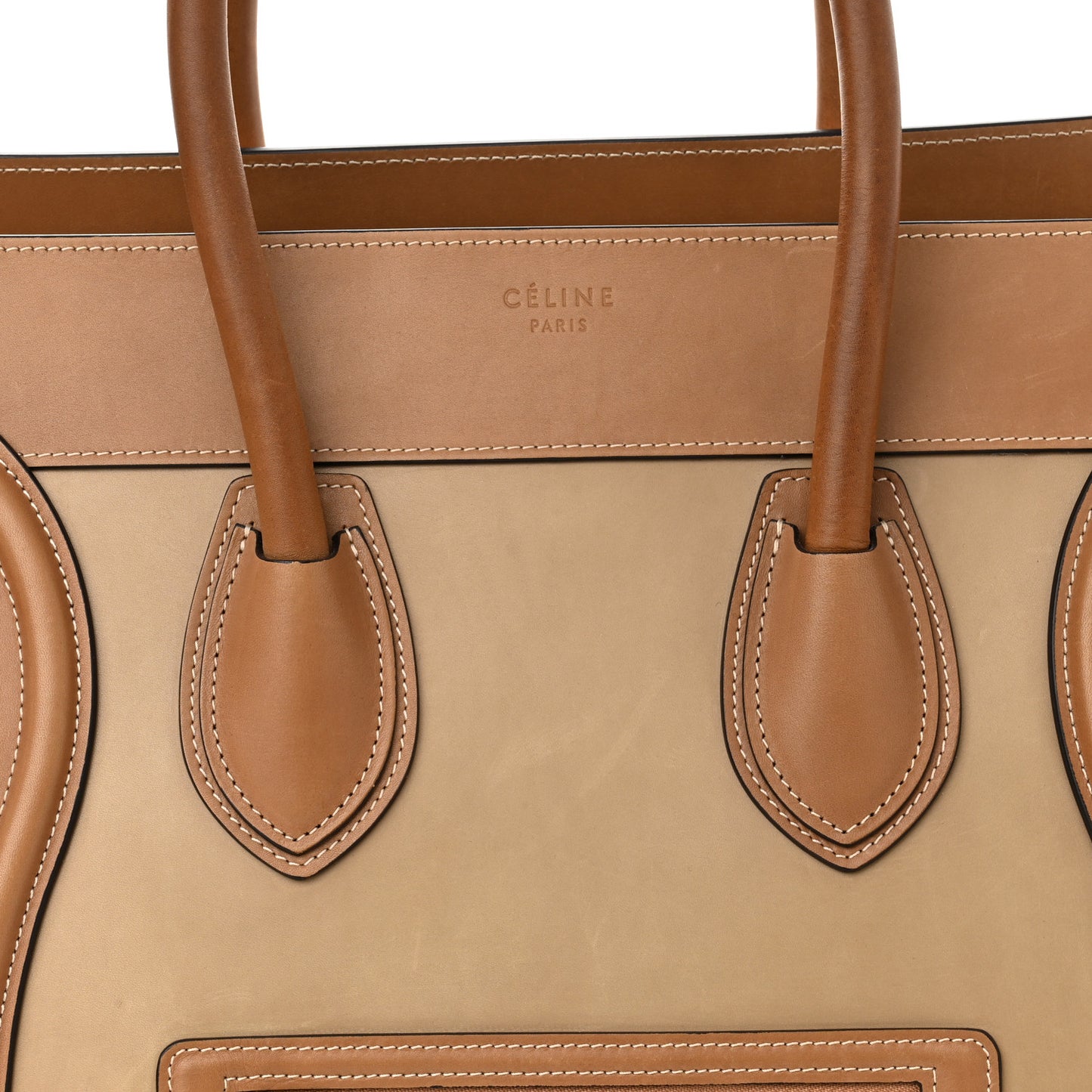 Smooth Calfskin Suede Tri-color Mini Luggage Multicolor