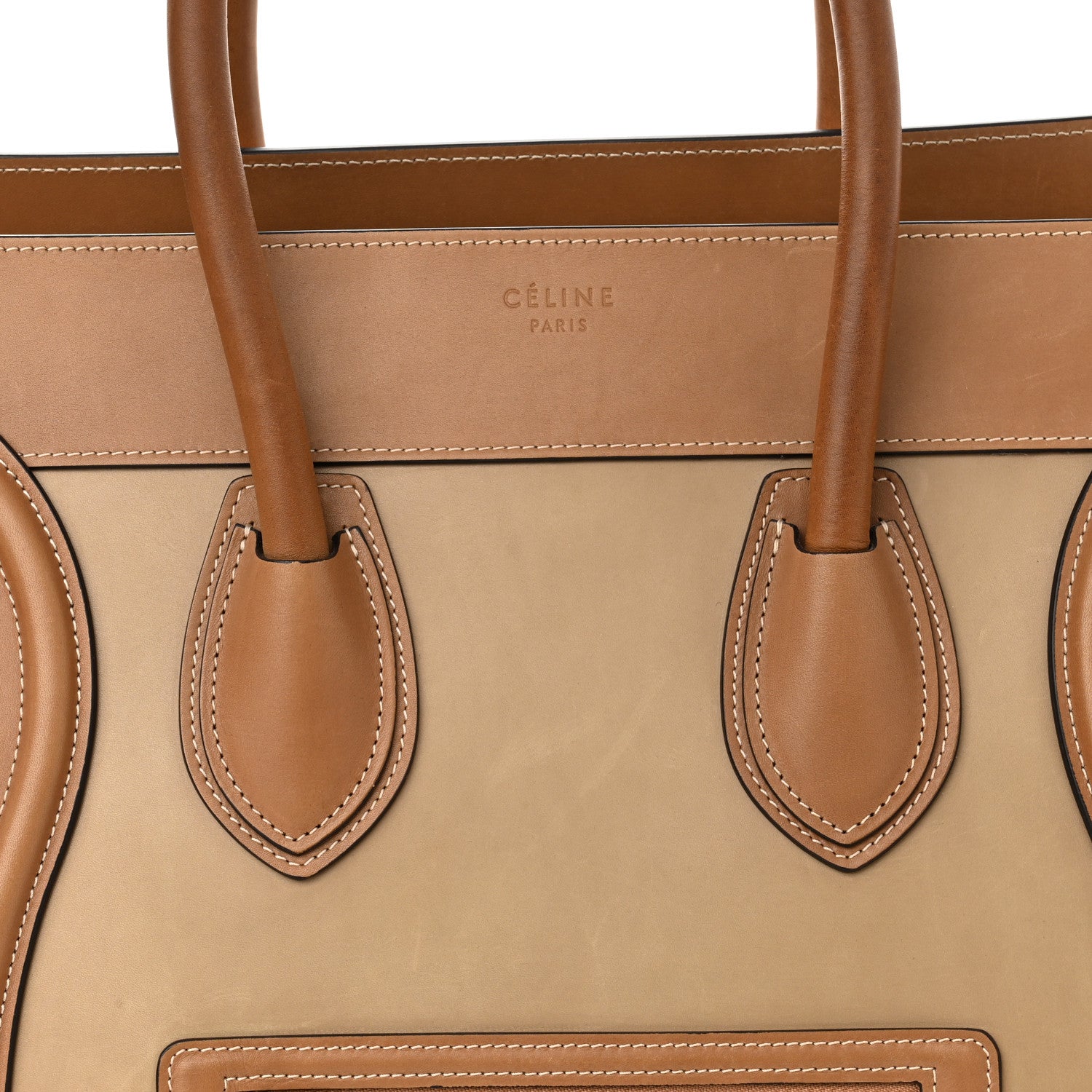 Celine Smooth Calfskin Suede Tri-color Mini Luggage Multicolor 8 of 10