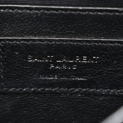 Saint Laurent Crinkled Calfskin Matelasse Monogram Baby Niki Chain Satchel Black 5 of 10