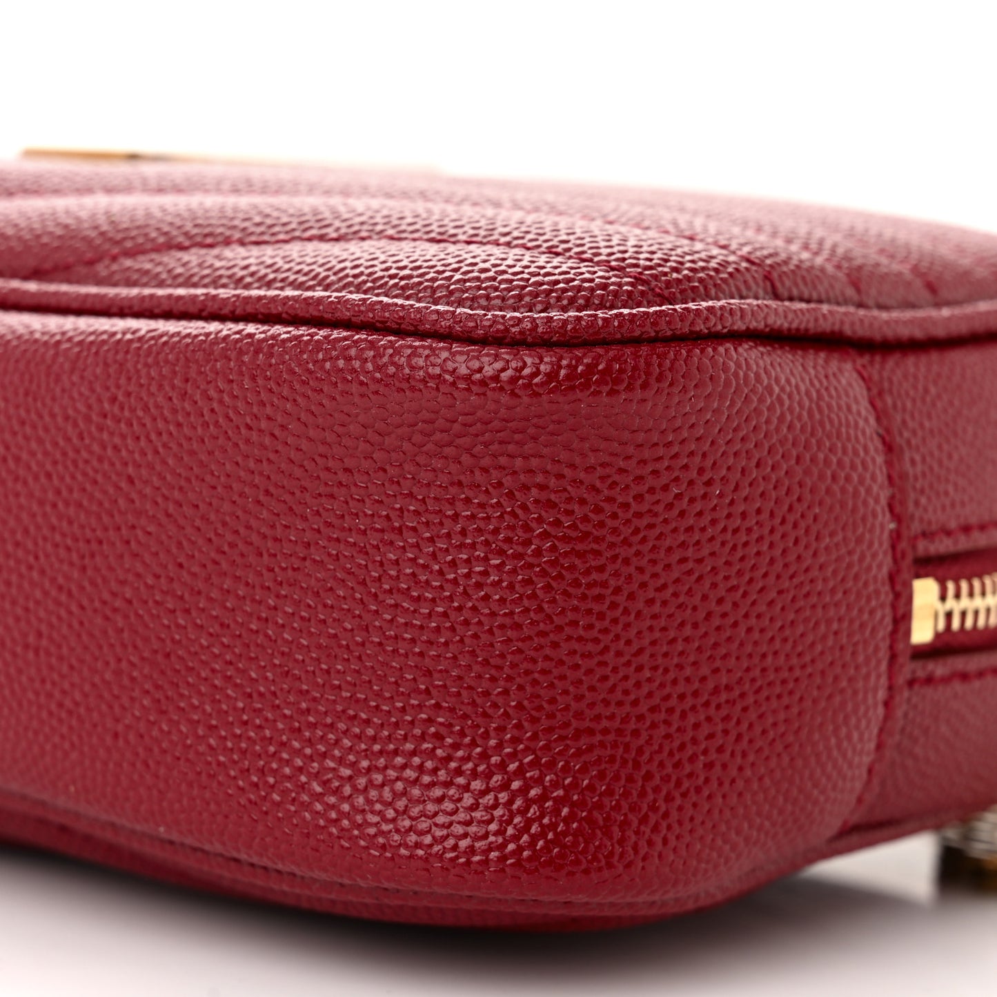 Grain De Poudre Matelasse Monogram Mini Lou Camera Bag Opyum Red
