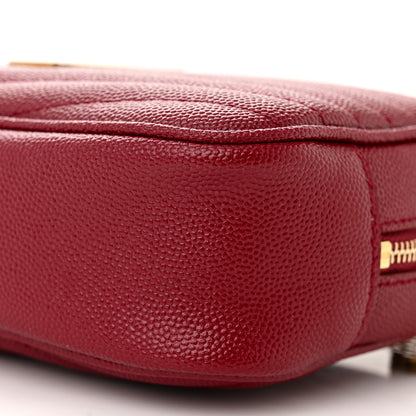 Saint Laurent Grain De Poudre Matelasse Monogram Mini Lou Camera Bag Opyum Red 10 of 11