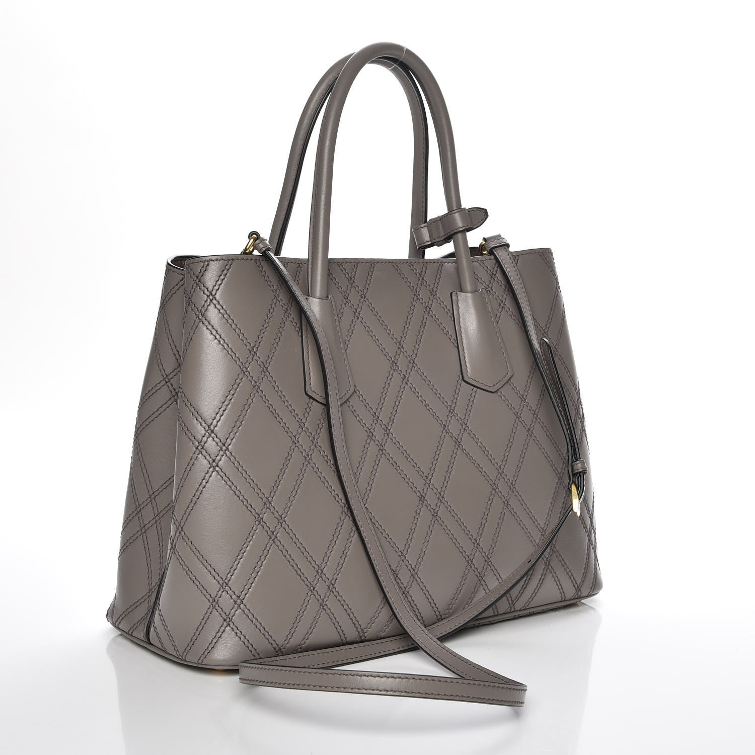 Prada City Calf Quilted Large Double Bag Argilla 4 of 7