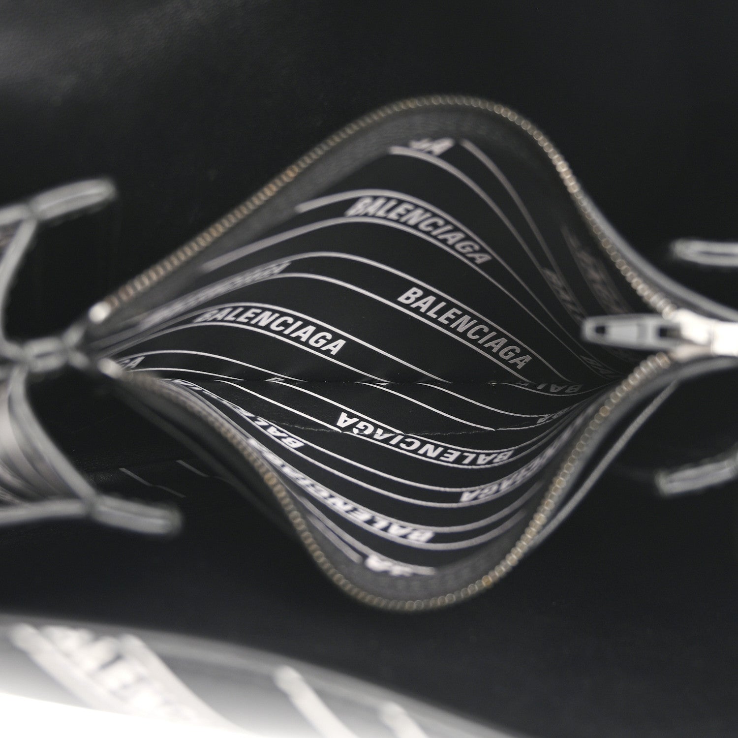 Balenciaga Calfskin All Over Logo Flap S Bag Black 7 of 19