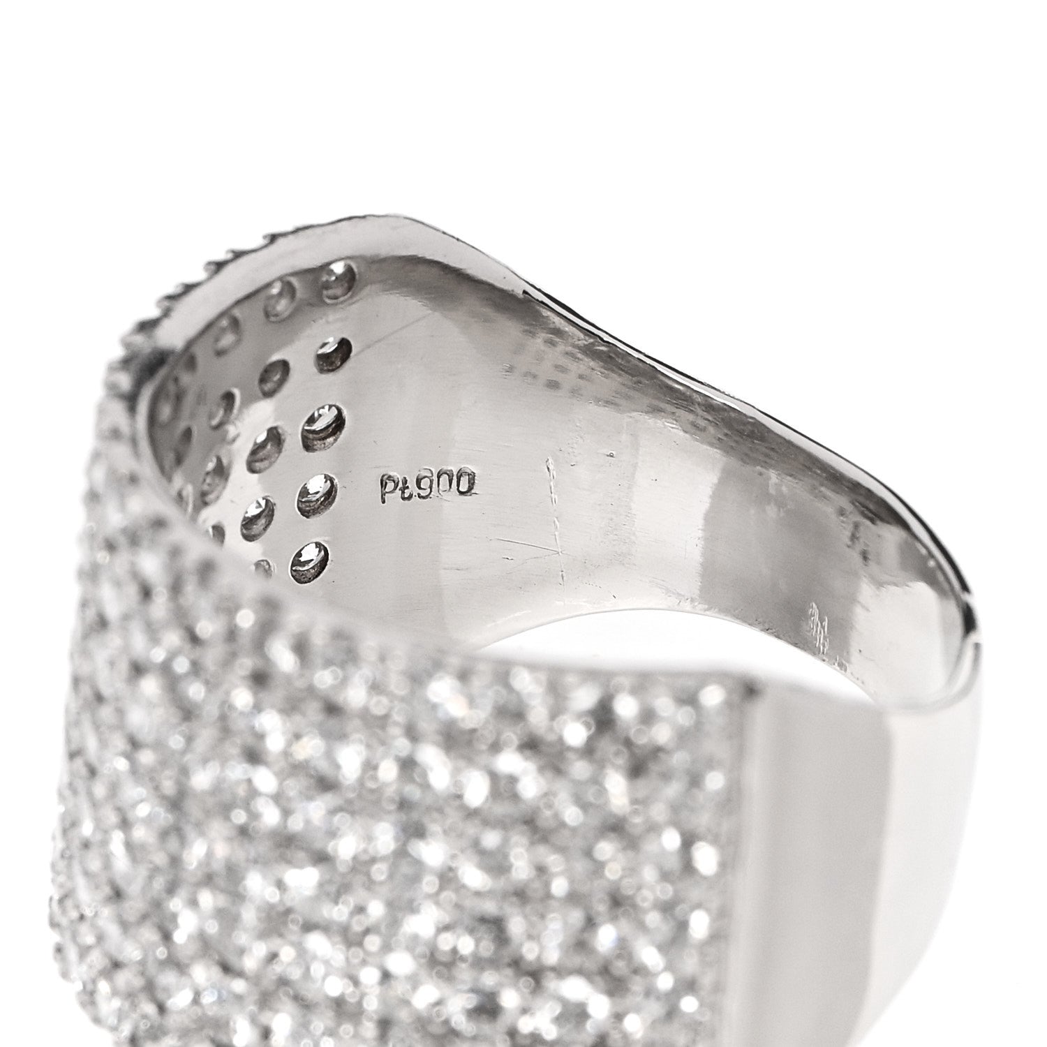 Parker & West by FASHIONPHILE Platinum Diamond 3.00ctw Seven Row Half Eternity Band Ring 61 9.75 9 of 10