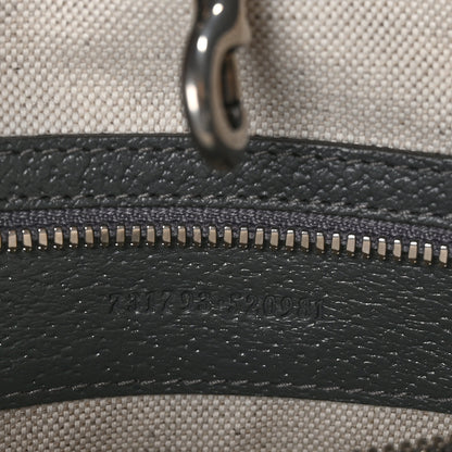 Gucci GG Supreme Monogram Textured Dollar Calfskin Medium Ophidia Tote Grey Black Graphite Grey 6 of 11