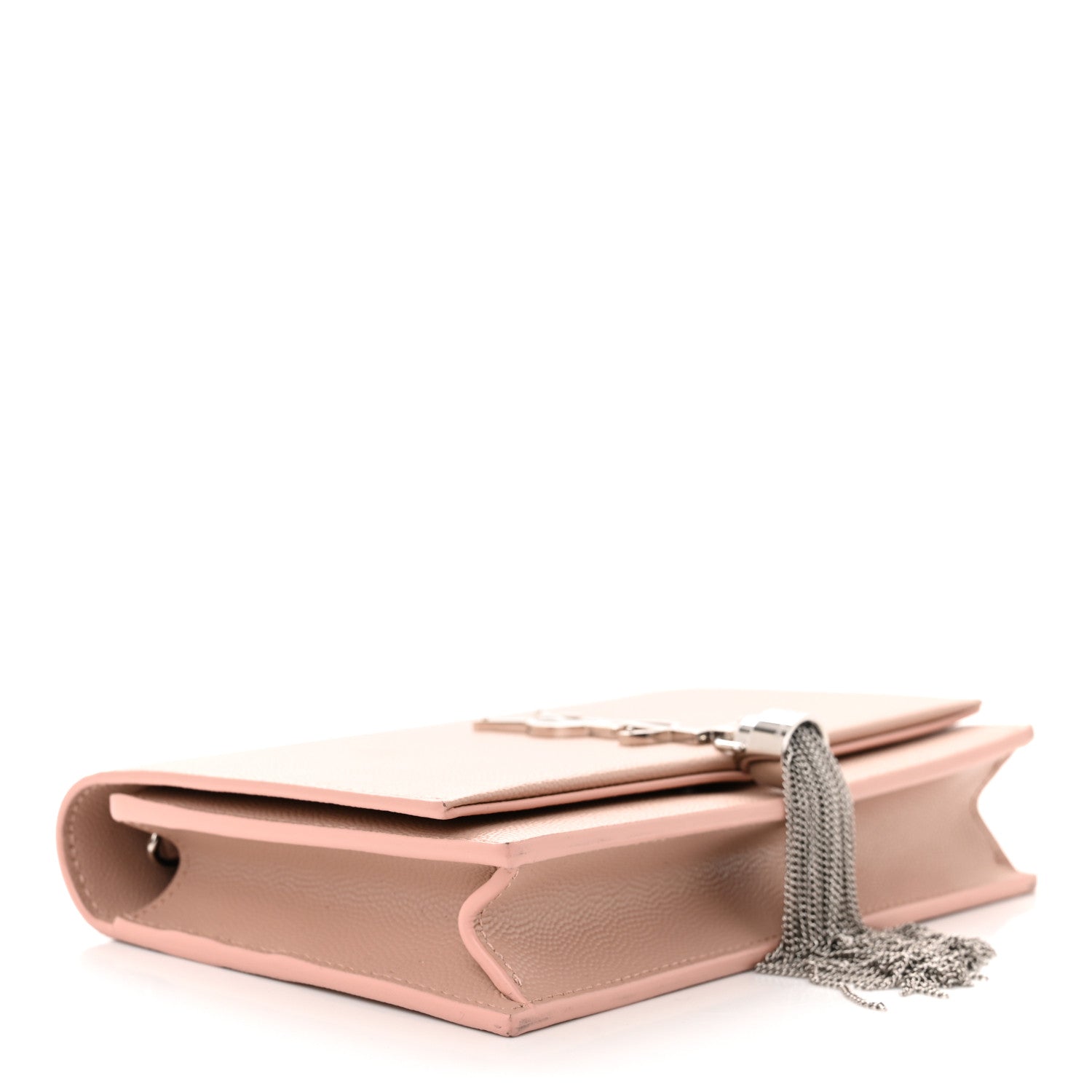 Saint Laurent Grain De Poudre Classic Monogram Kate Tassel Chain Wallet Marble Pink 4 of 10