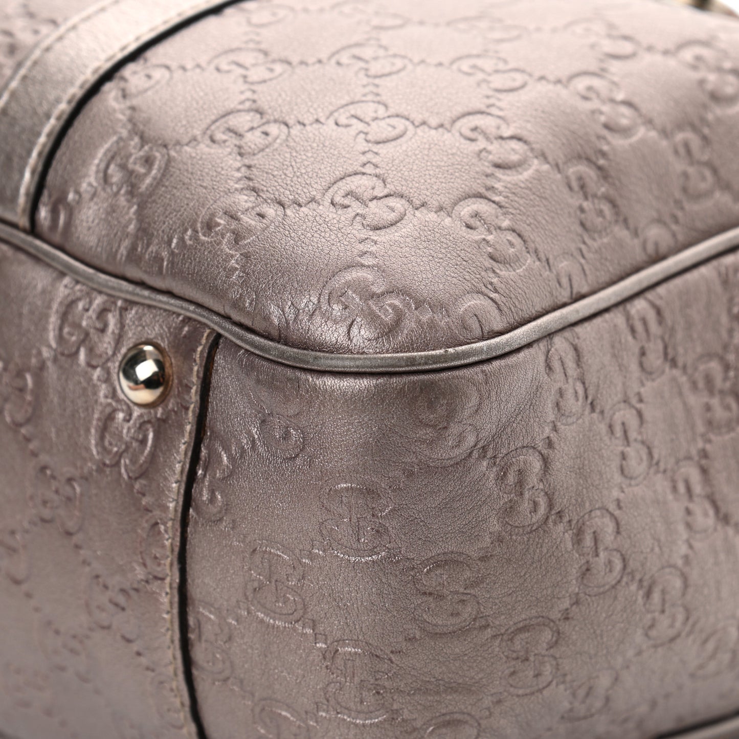 Metallic Guccissima Large GG Twins Tote Mauve