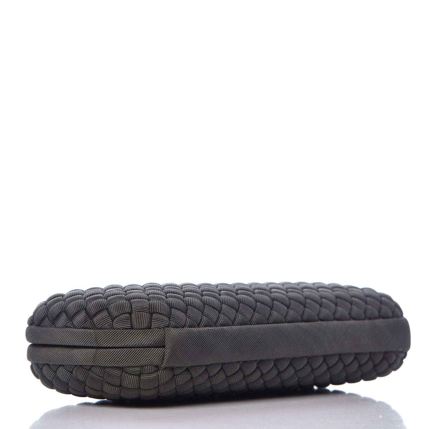 Silk Faille Intrecciato Knot Clutch Grey