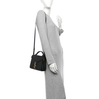 Saint Laurent Grain de Poudre Mini Classic Monogram Cassandra Top Handle Black 2 of 13
