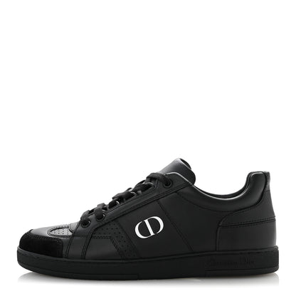 Christian Dior Calfskin Suede Logo Sneakers 36.5 Black 1 of 10