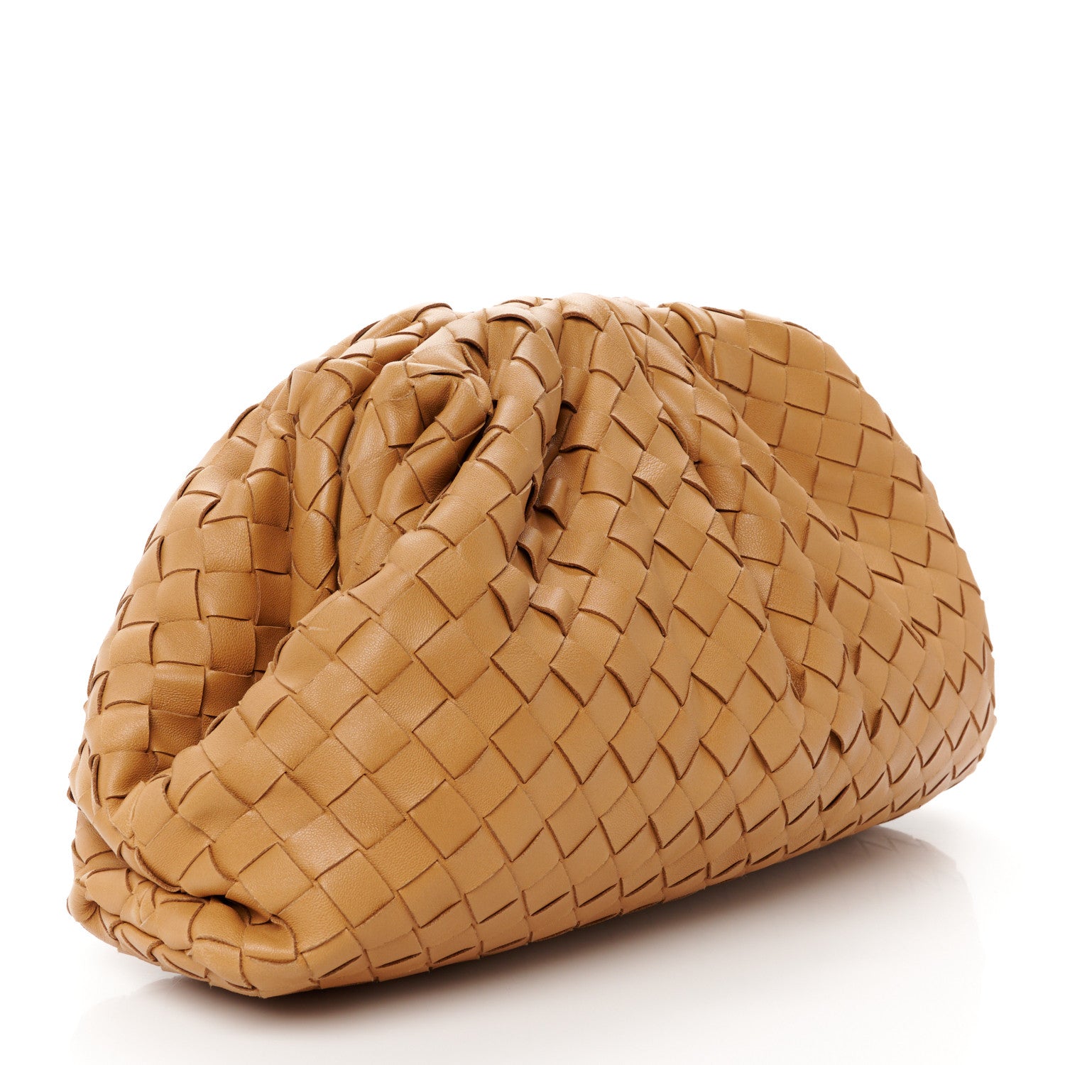 Bottega Veneta Nappa Maxi Intrecciato The Pouch Oversized Clutch Caramel 3 of 11