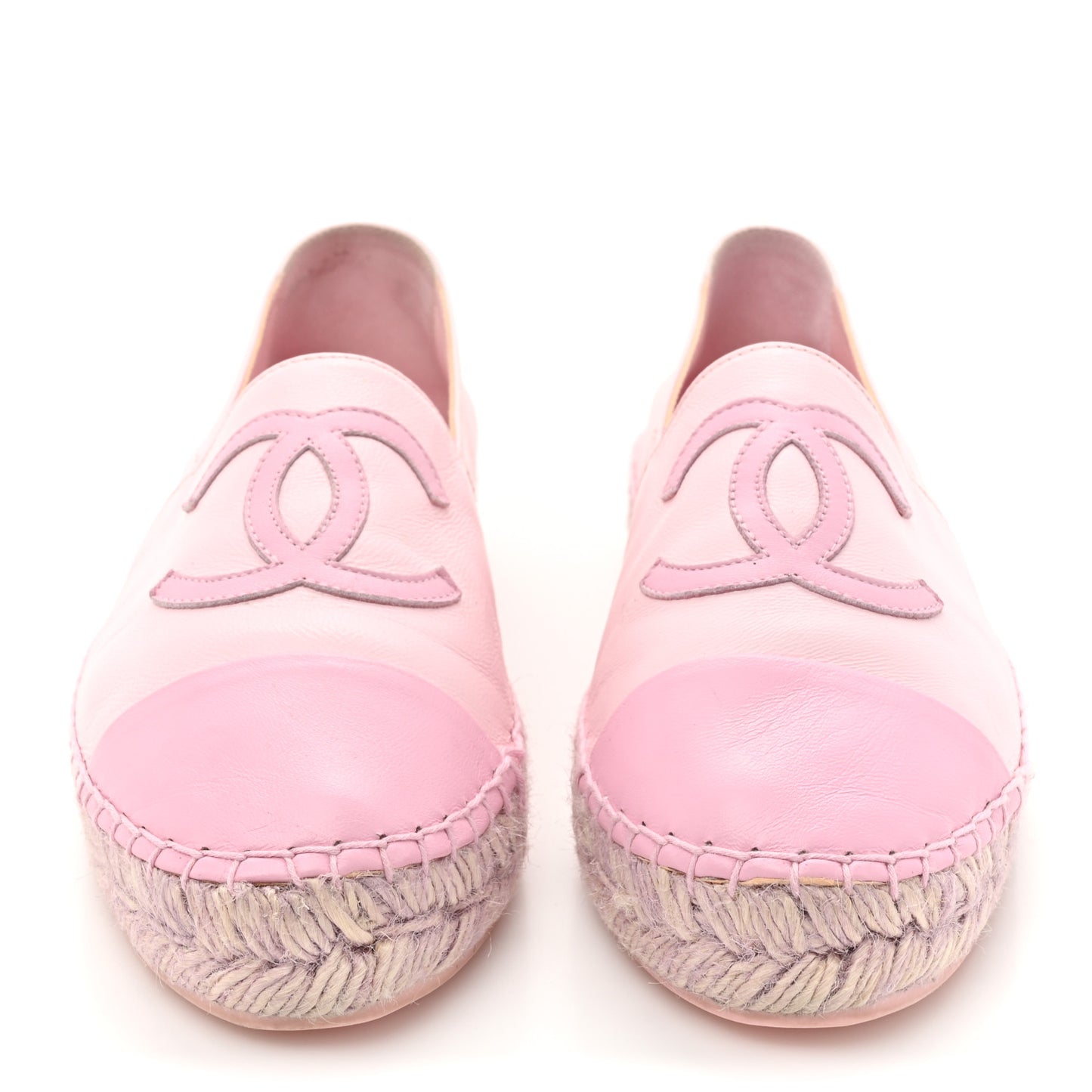 Lambskin CC Espadrilles 37 Light Pink